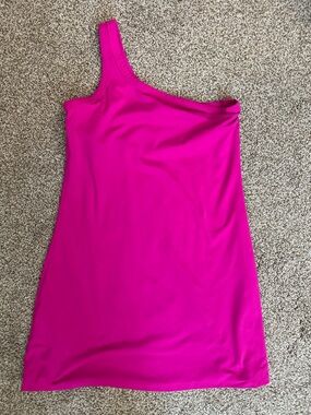 PINK OFF SHOULDER TENNIS DRESS SMALL